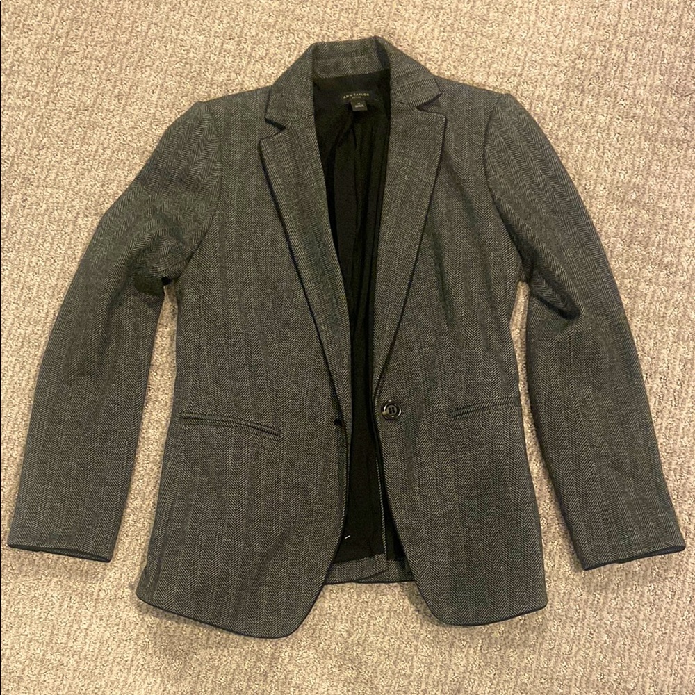 Ann Taylor Herringbone Blazer